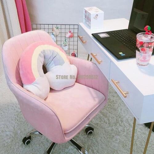Computer chair home bedroom dormitory makeup chair dressing stool net red cute girl comfortable lifting back swivel chair
