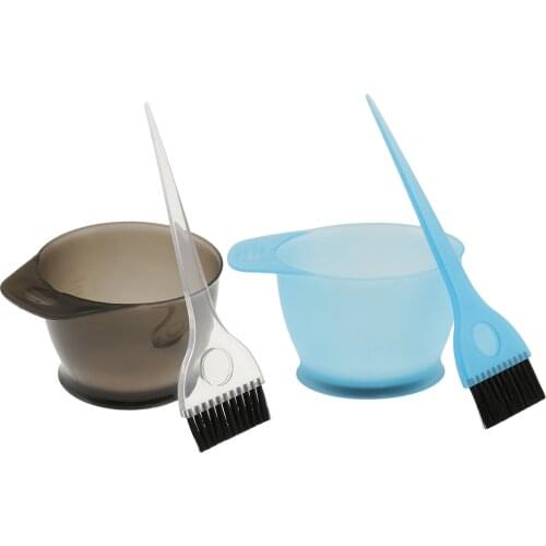 Hair Dye Coloring Brush and Bowl Kit Tapered Brush Comb Hair Color Tint Bowl