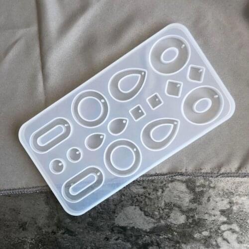 Crystal Epoxy Resin Mold Earrings Pendant Jewelry Crafts Casting Silicone Mould Christmas New Year Decorations Gifts