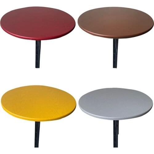 Tablecloth Round Solid Table Cover Elastic For Home Living Room Kitchen Coffee Table Decoration Accessories Aesthetic Waterproof