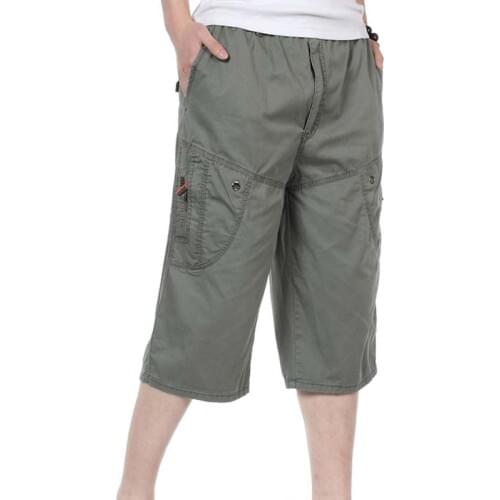 Fashion Men Summer Beach Shorts Cotton Casual Shorts Male Loose Baggy Short Bottoms Plus Size 4XL 5XL
