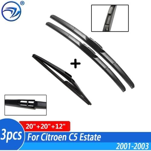 Wiper Front & Rear Wiper Blades Set Kit For Dacia Renault Duster MK1 2009 - 2013 2010 2012 2013Windshield Windscreen 20"20"12"E1