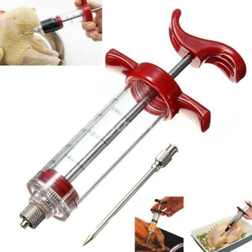 2016 new Marinade flavour injector syringe sauce kitchen gadget needle for meat fruit two colours available