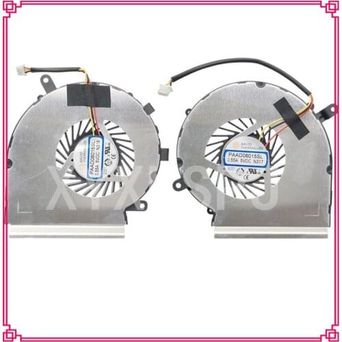New CPU GPU OEM Fan For MSI GE72 GE62 PE60 PE70 GL62 GL72 2QD 2QE 2QF 007X 053X 216XCN Cooler PAAD06015SL DC5V 0.55A Radiator