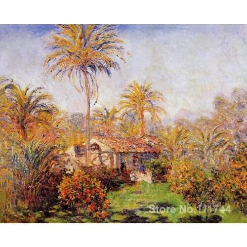 Office art Small Country Farm in Bordighera famous Claude Monet paintings Hand painted High quality