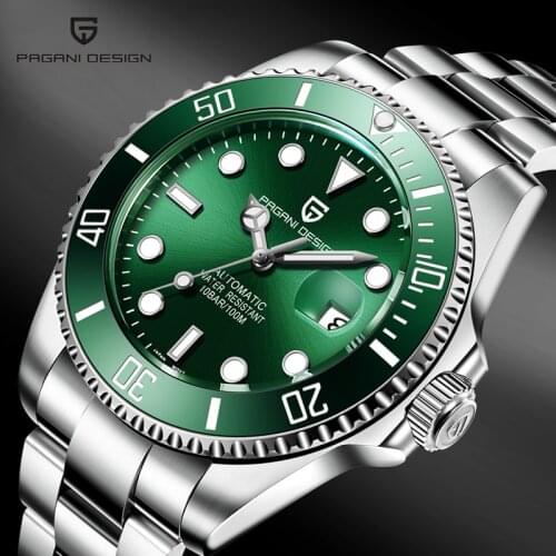 PAGANI Design Brand Luxury Men Watches Automatic Black Watch Men Stainless Steel Waterproof Business Sport Mechanical Wristwatch