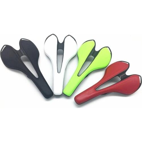 Full Carbon Fiber+Leather Mountain MTB Road Bike Bicycle Seat Cushion Saddle