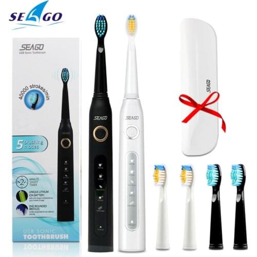 Seago SG507B Electric Toothbrushes Sonic Automatic Adult Timer Brush USB Rechargeable Electric Tooth Brush Waterproof Gift Box