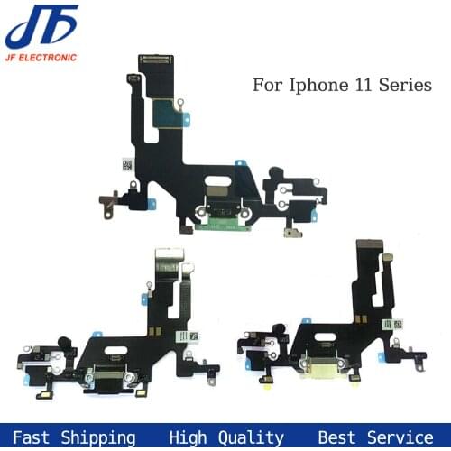 10Pcs NEW Charging Flex For iPhone 11 Pro Max USB Charger Port Dock Connector With Mic Flex Cable Replacement