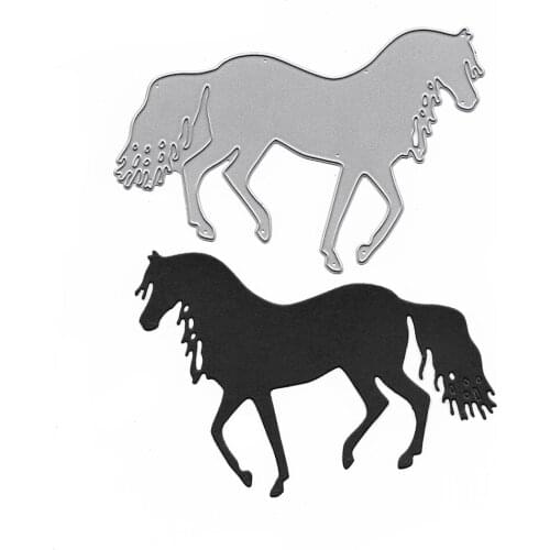 Animal Dies Scrapbooking Craft Cutting Stencil Horse Template DIY Card Making Album Decor Embossing Troqueles De Corte De Metal