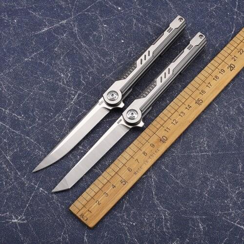 Pen-Style Folding M390 Blade TC4 Titanium Alloy Handle Tactical Camping Tool Self-Defense Life-Saving Hunting EDC Tool Knife