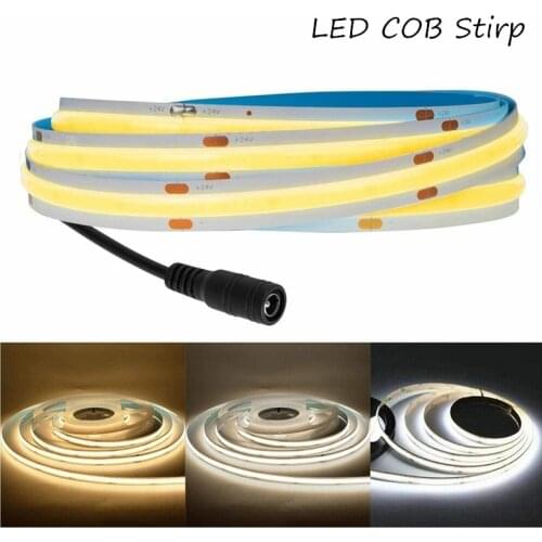 6000K 4000K COB LED Light Strips DC 24V Decoration Background Night light Flexible Diode Tape 360leds/M For Living Room Kitchen