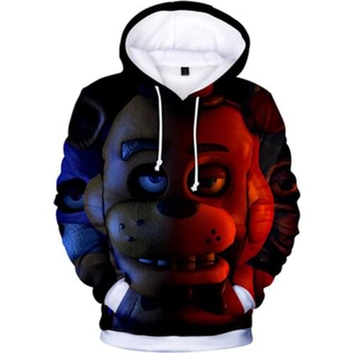 Five Nights Cosplay Hoodie 3D Printed Adult Sweatshirt Casual Pullover