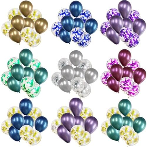10pcs/lot Glitter Confetti Latex Balloons Romantic Wedding Decoration Baby Shower Birthday Party Decor Clear Air Balloons