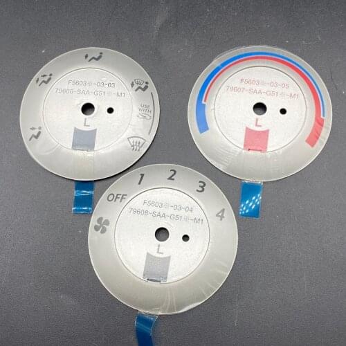 1pc for Honda city Old Hatchback Fit Radio Button Sticker Fan Air Conditioner Knob Gear Display Trim gray