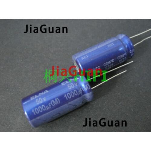 10pcs NEW ELNA RE3 50V1000UF 12.5X25MM audio electrolytic capacitor 1000uF/50V blue robe 1000UF 50V re3 50v 1000uf