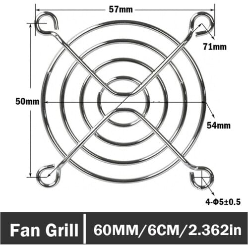 200 Pieces 60mm 6cm Computer PC Case Fan Grill Protector Metal Finger Guard Cover