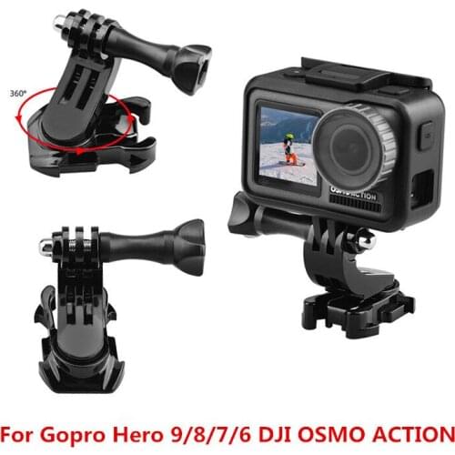 360 Degree Rotate J-Hook Buckle Quick Release Base Mount Adapter For GoPro Hero 9 8 7 6 5 Yi 4K Action Camera Accessories