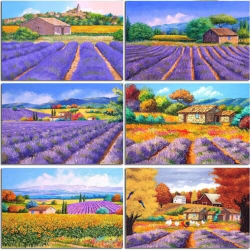Diamond Painting landscape Full Square Round New Arrival 5D Diamond Mosaic Cross Stitch Sale Flower Decor For Home