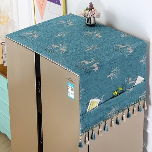 TT Refrigerator Cover Cloth Cabinet Top Dust Cover Double Door Single Door Protective Cover Towel Drum Washing Machine Curtain