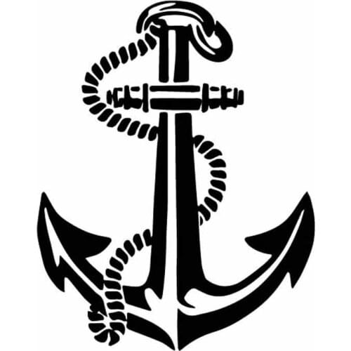 Dawasaru Ship Boat Anchor Rope Car Sticker Sunscreen Personalized Decal Laptop Truck Motorcycle Auto Accessories PVC,15cm*12cm