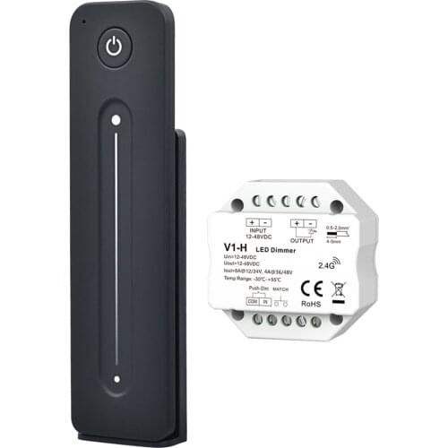 DC 12V-24V 1CH*8A Constant Voltage Led Strip Dimming Push Dimmer