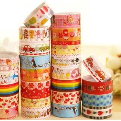 1 PCS/Lot Cute Mini Color DIY Decorative Adhesive Tape Sticker Cartoon Diary Lace Tape Office Scrapbooking Gift Diary Stationery