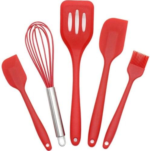 DIY baking tools set silicone kitchenware five FDA silicone kitchen utensils and appliances