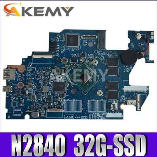 For Lenovo S21E S21E-20 AIZ30 LA-C251P Laptop Motherboard Tablet Motherboard CPU N2840 2G SSD 32G 100% Test OK
