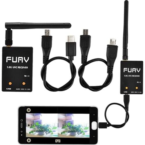 FPV Receiver,FUAV UVC OTG 5.8G 150CH Full Channel FPV Receiver W/Audio For Android Smartphone