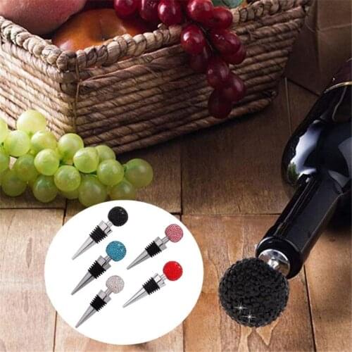 Crystal Ball Wine Stopper Bottle Plug Toppers Accessories for Red Wine Whiskey Champagne