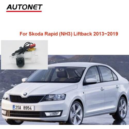 Autonet Rear view camera For Skoda Rapid NH3 Liftback 2013~2019 AHD CVBS camera /license plate camera