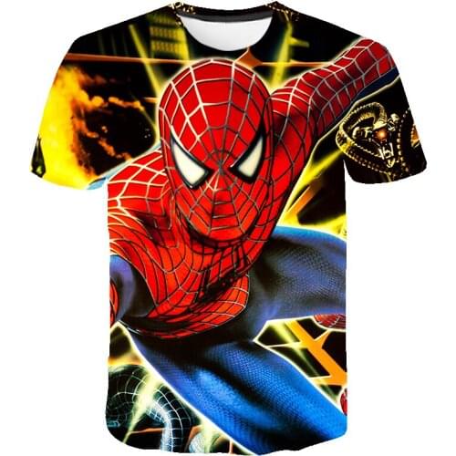 Summer 3D Children T Shirts Boys Clothes Hero Spidey Hero Super Baby Boy Tee Kids T-Shirt Summer Fashion Streetwear Tops