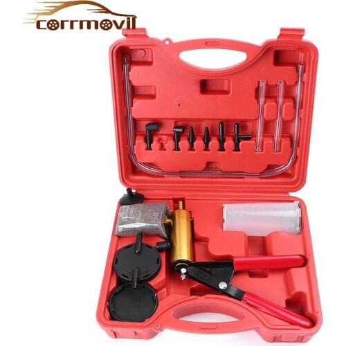Car Manual Vacuum Pump Set Vacuum Pressure Operated Tester Kit With Storage Case Portable Brake Fluid Replacement Tool Auto Part