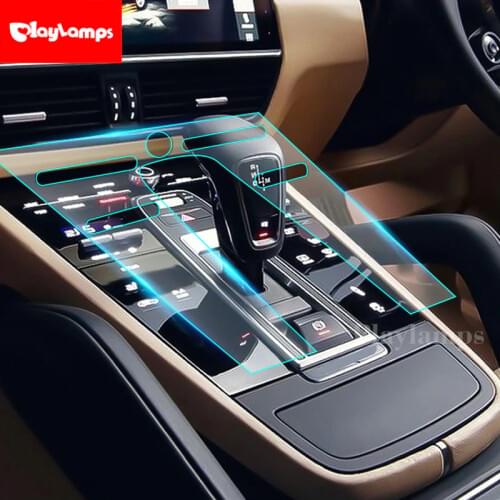 Stickers for Porsche Cayenne transparent TPU car interior anti-scratch promation Films 2018 2019 Interior Accessories