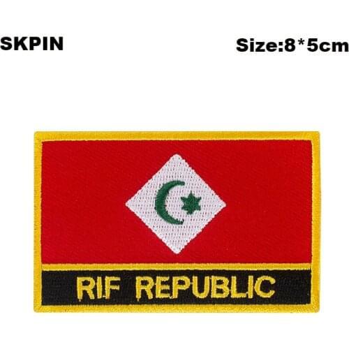 Rif Republic Rectangular Shape Flag patches embroidered flag patches national flag patches for clothing DIY Decoration
