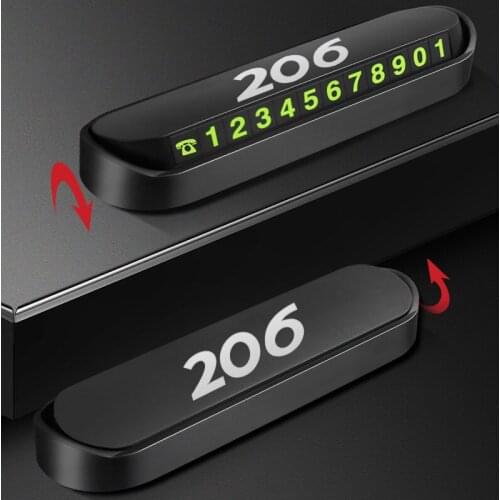 1PCS New Car Styling Temporary Parking Card Phone Number Card plate For PEUGEOT 206 Auto Interior accessories