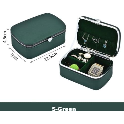 The New PU Leather Travel Jewelry Box Jewlery Organizer Earrings Rings Jewellery Packaging Storage Casket