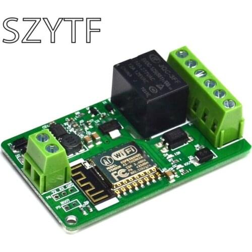 New Arrival 1Pcs Green ESP8266 10A 220V Network Relay WIFI Module Input DC 7V~30V 65x40x18mm Modules
