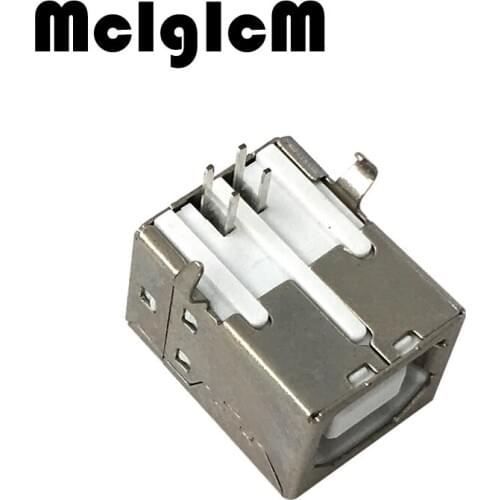 Flat USB B Type Female Socket Connector for Printer Data Interface Connect Adapter Plug PCB SDA Cable Wire Line