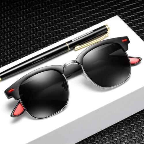 Polarized Sunglasses Half Frame Vintage Sun Glasses Famous Brand Sunglases Polaroid Sunglasses Retro Feminino for Women Men