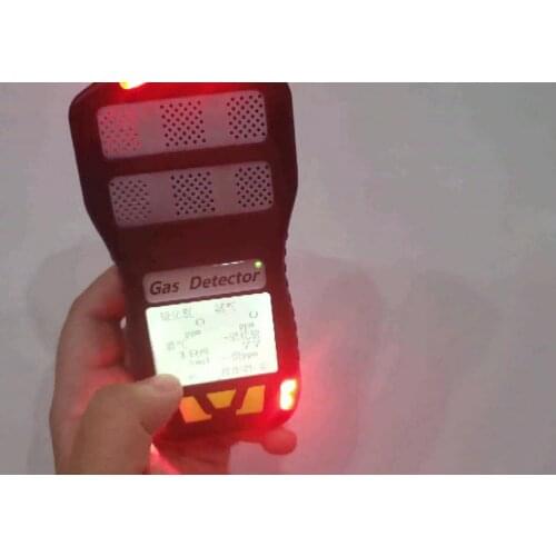 CE ATEX Handheld Portable multiple 6 in 1 gas detector LEL CO H2S O2 CO2 NH3 gas analyzer