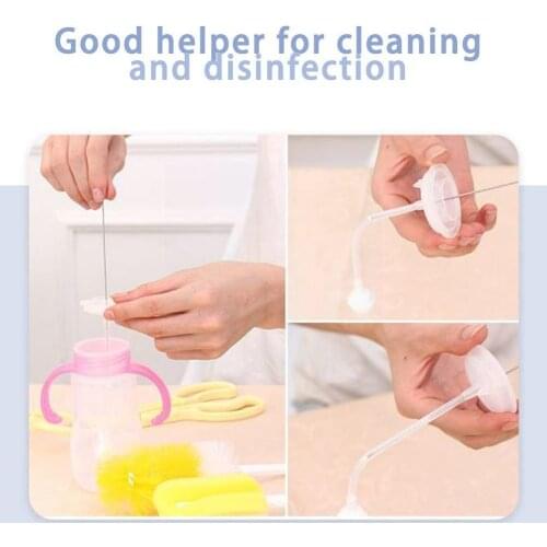 Stainlesss Soft Hair Suction Glass Tube Cleaner Brushes Brush Straw Cleaning Bottle Tools Fish L5R8