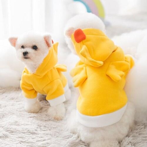 Hot Dog Hoodies Sweater Autumn Winter Hooded Jacket Cute Chick Dog Costume Cat Pet Clothes Christmas Dog Clothes Abrigos Perror