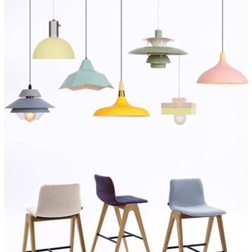 High quality E27 Pendant Light Colorful Umbrella Led Suspend Lamp Dining Room Led Pendant Lamp Led Lamparas Lighting Fixtures