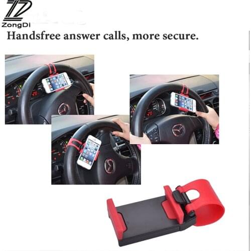 ZD Car Steering Wheel Clip Mount phone GPS Holder For VW polo passat b5 b6 Mazda 3 6 cx-5 Toyota corolla Ford focus 2 accessorie