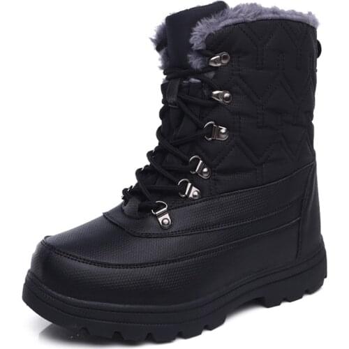 Snow Boots Men Winter Shoes Warm Non-slip Boots Retro Mens Boots Tide Tooling Shoes Fashion Male Shoes