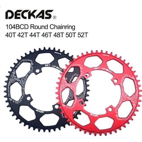 Deckas 104BCD Chainring Narrow Wide Tooth MTB Chainring 40T 42T 44T 46T 48T 50T 52T Bicycle Chainwheel Bicycle Parts