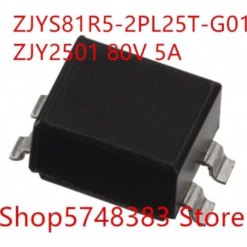 10PCS/LOT ZJYS81R5-2PL25T-G01 ZJYS81R5 ZJY2501 80V 5A SMD common mode inductance