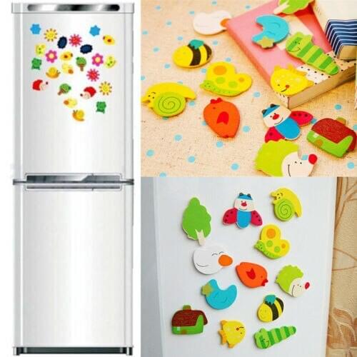 Random Animal 12 Pcs Fridge Stickers Decor Message Holder Glass Sticker